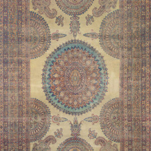 Intricate floral design on ivory background