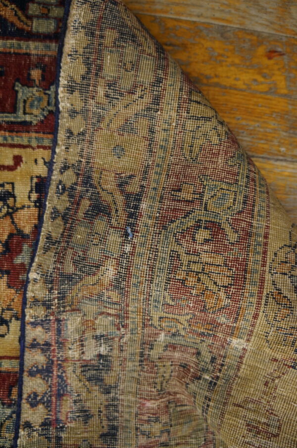 Large oversized antique fine allover blue persian kerman carpet - image 7