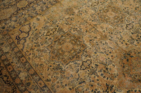 Fine weave intricate floral pattern antique oversized persian kerman rug - image 7