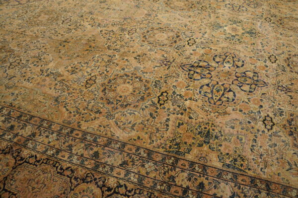 Fine weave intricate floral pattern antique oversized persian kerman rug - image 6