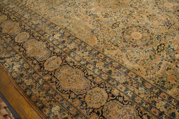 Fine weave intricate floral pattern antique oversized persian kerman rug - image 5