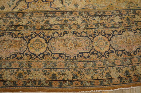 Fine weave intricate floral pattern antique oversized persian kerman rug - image 3