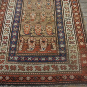 Colorful patterned antique Kurdish rug