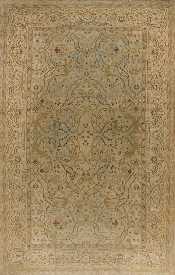 Antique large amritsar indian allover knotted rug