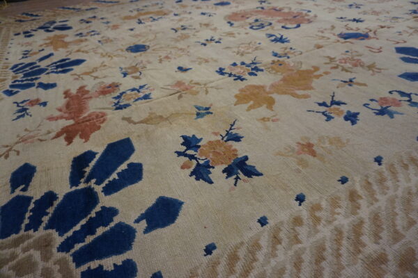 Colorful floral patterns on beige background