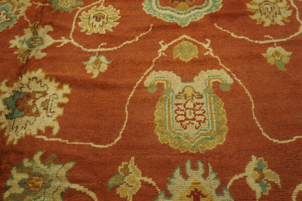Antique large donegal - arts & crafts ireland knotted rug - image 8