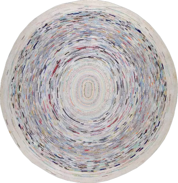 Antique light ivory color modernist round room size american braided area rug by rugs on net