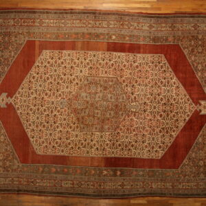 Large ornate antique wool rug
