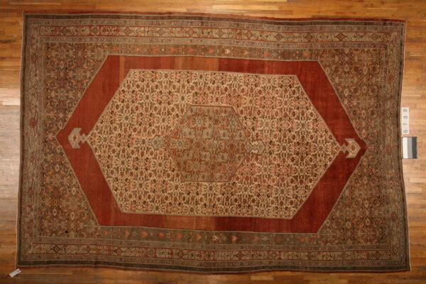 Large ornate antique wool rug