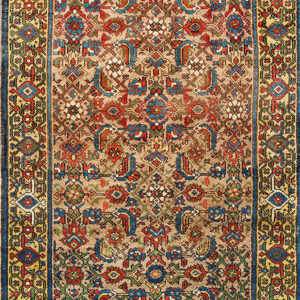 Colorful intricate patterned antique rug