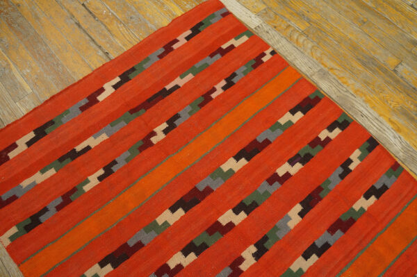 Antique navajo american coral 1890s rug - image 9