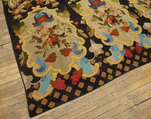 Colorful floral pattern on dark background