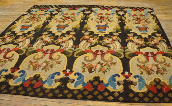 Colorful floral pattern on dark background