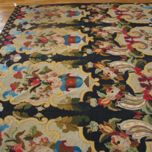 Colorful floral design on black background