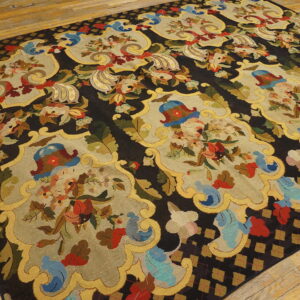 Colorful floral pattern on dark background