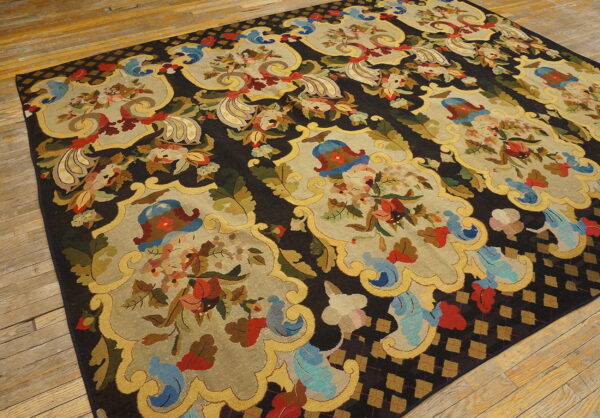 Colorful floral pattern on dark background