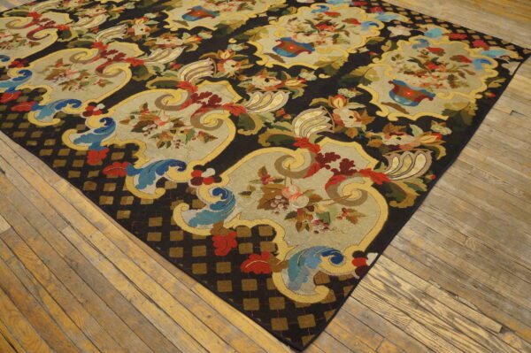 Colorful floral design on dark background