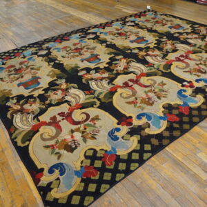 Colorful floral design on black background