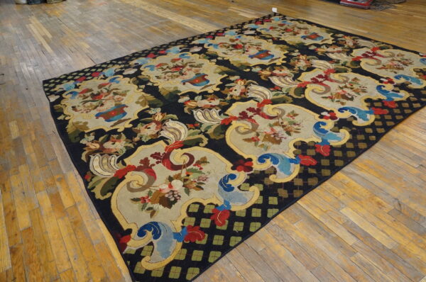 Colorful floral design on black background