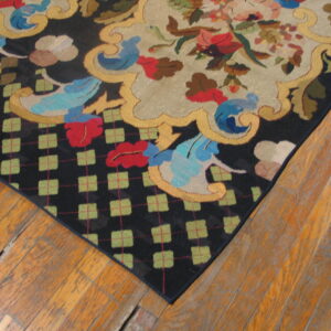 Colorful floral design on black background