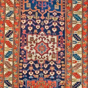 Colorful intricate Persian rug design