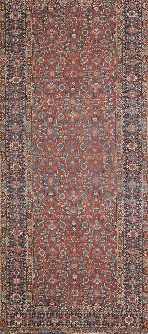 Antique n. W. Persian oversized room size wool coral rug