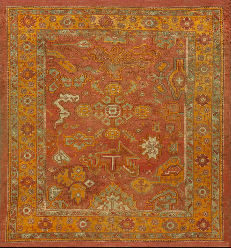 Antique oushak oversized room size wool coral rug 25593 1 e1761920936242 | by rugs on net