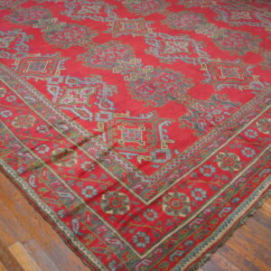 Vibrant red antique Turkish rug