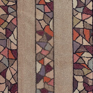 Colorful geometric pattern on rug