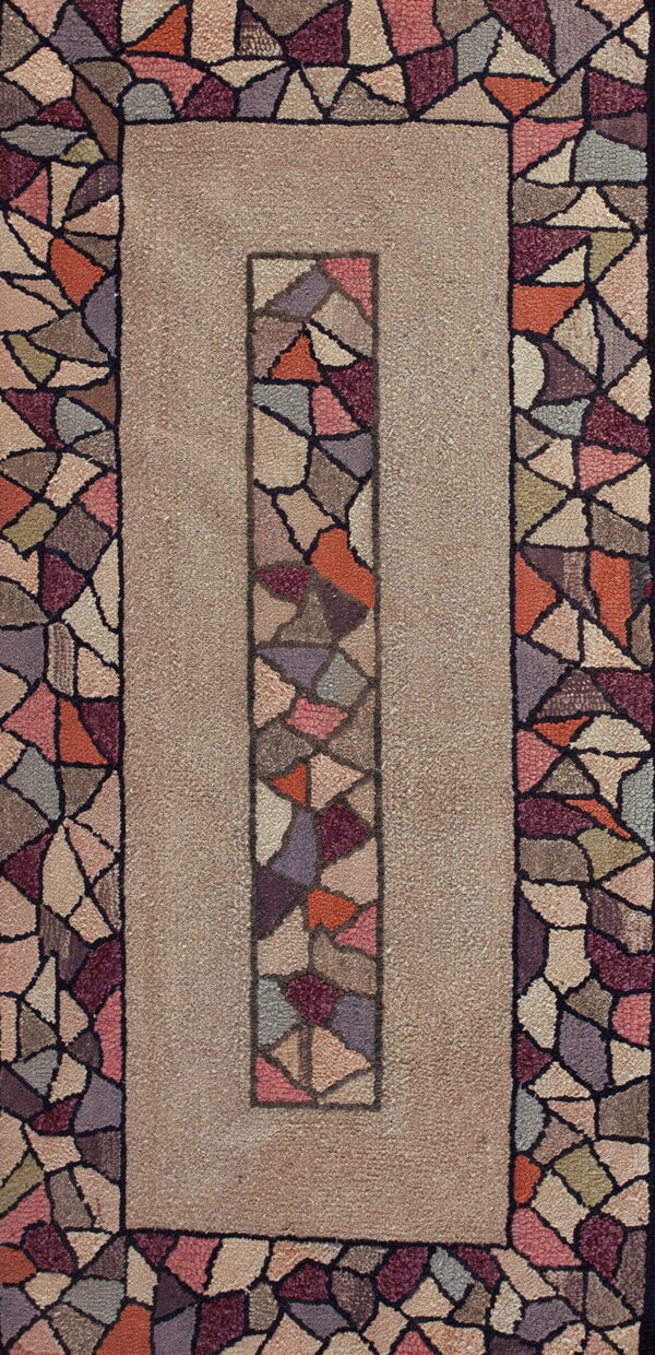 Colorful geometric pattern on rug