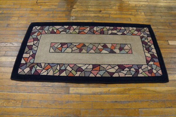 Colorful geometric pattern on rug