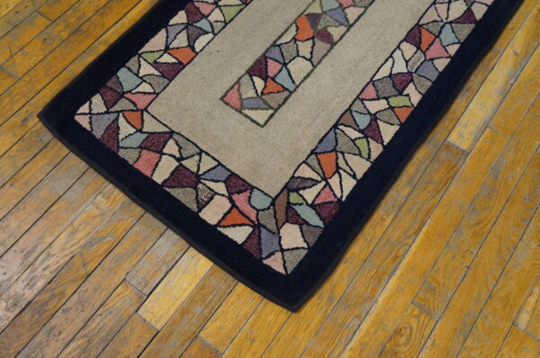 Colorful geometric pattern on rug
