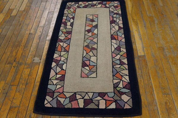 Colorful geometric pattern on rug