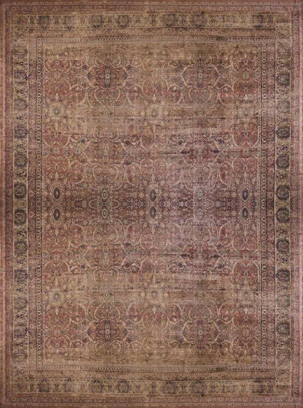 Intricate vintage persian knotted rug