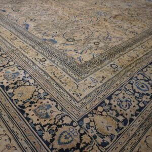 Intricate patterns on vintage Persian rug