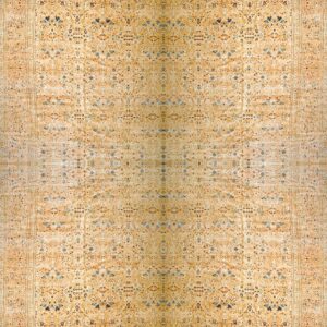 Intricate floral pattern on golden background