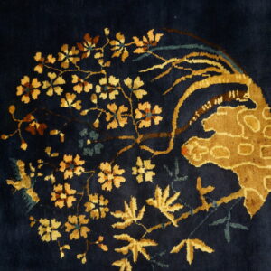 Floral design on dark blue background