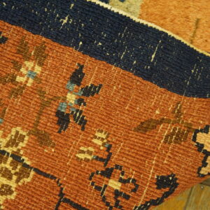 Colorful floral patterned antique rug