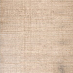 Close-up of a neutral beige flatwoven rug with horizontal texture and low pile.