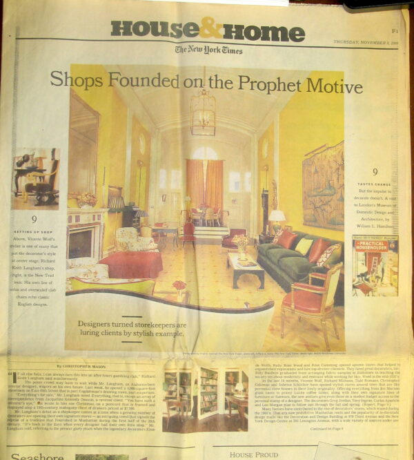 A subtle traditional patterned rug in pale gold tones anchors the grand yellow room and scattered furniture.