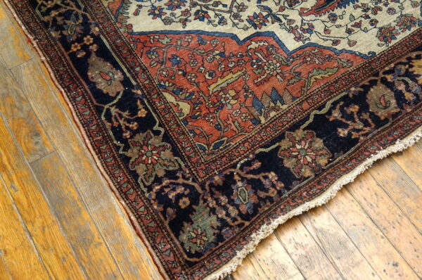 Intricate persian rug with floral patterns