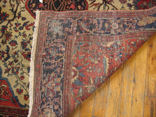 Colorful persian rug with intricate patterns