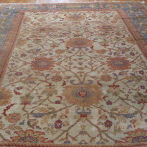 Intricate floral pattern on ivory background