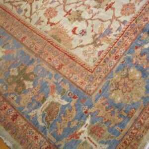 Colorful intricate floral pattern rug