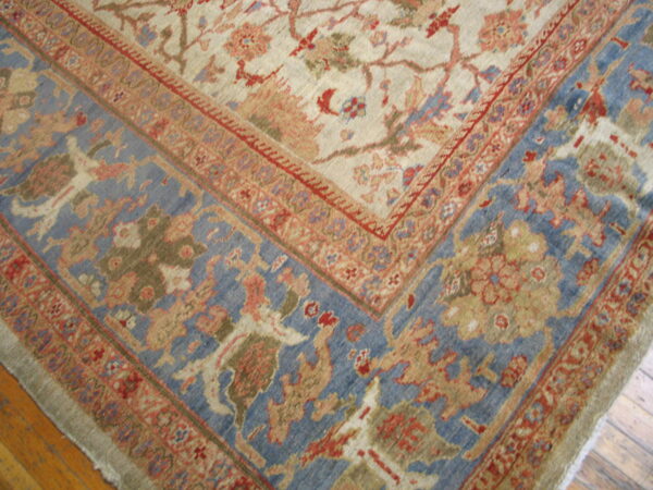 Colorful intricate floral pattern rug