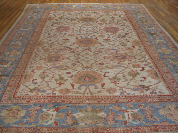 Intricate floral design on ivory background