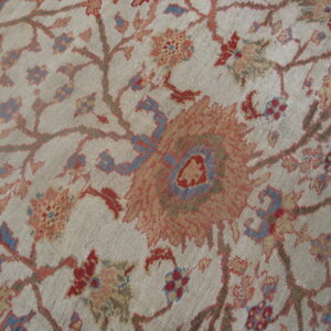 Intricate floral pattern on ivory background