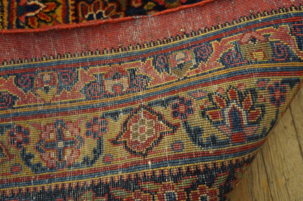 Antique sarouk large room size wool multicolor rug - image 6