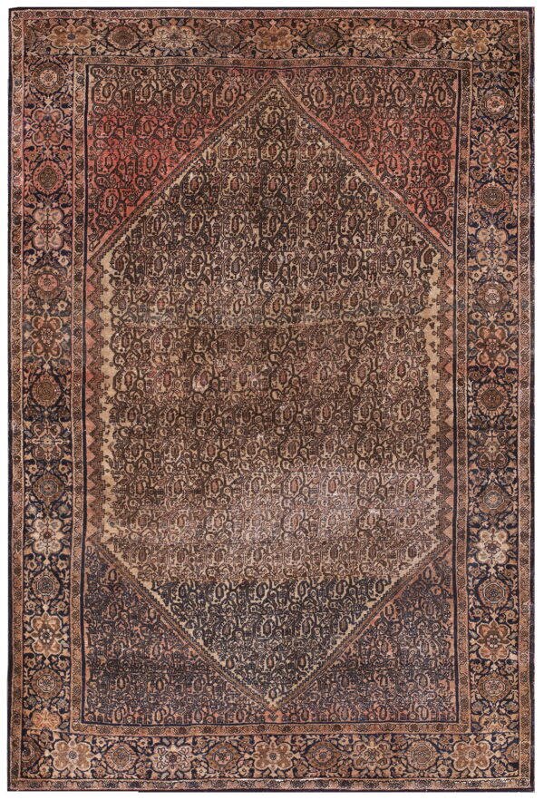 Intricate vintage persian-style area rug