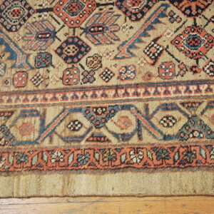 Intricate patterned vintage wool rug